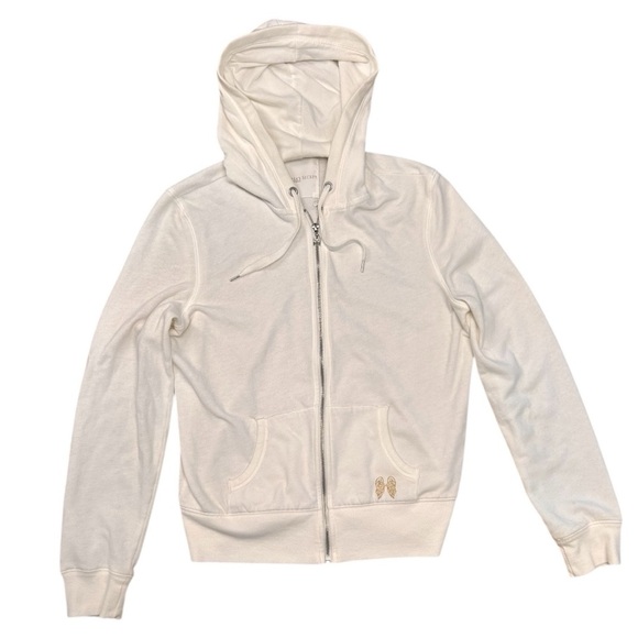 Vintage Y2K Victoria's Secret 2pc Ivory Tracksuit Angel Wings Rhinestones Size L - Picture 2 of 16